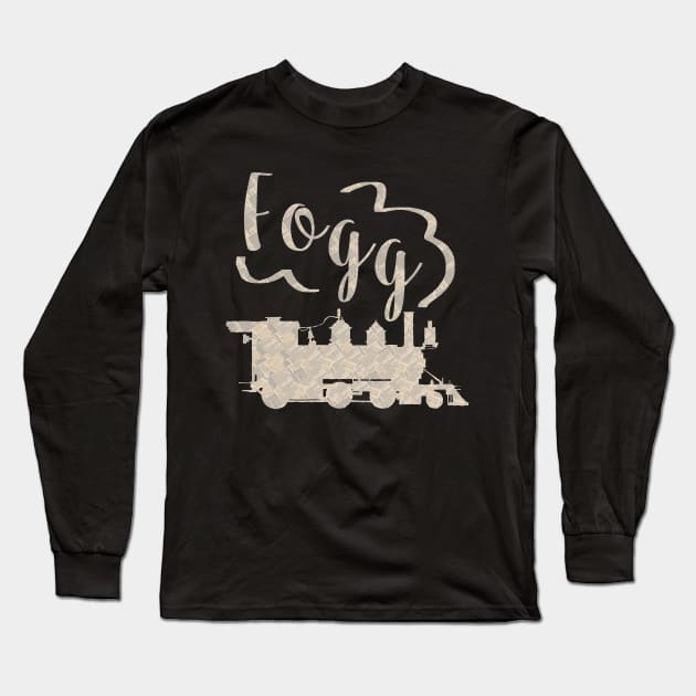 Around the World in 80 Days Train Long Sleeve T-Shirt by MandyE